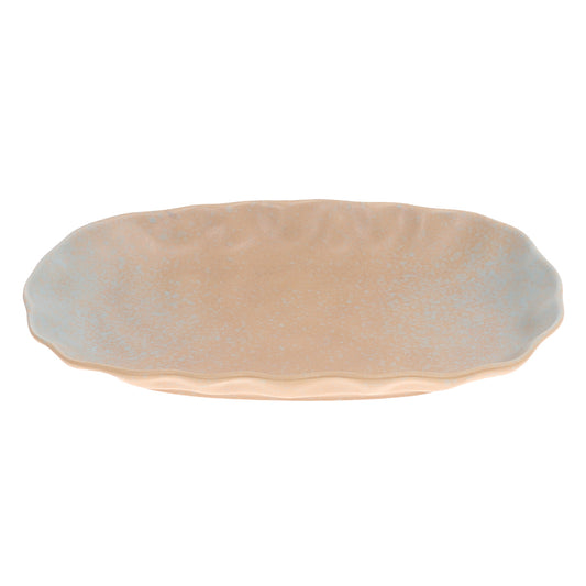 Rectangle Platter Brown & Blue 12 X 7.5 Inch Hc20