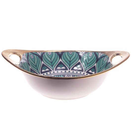 Serving Bowl Green 9 X 6.5 Inch Hc22