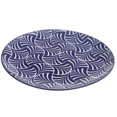 Dinner Plate Hour Print Blue 11 Inch Yll-94