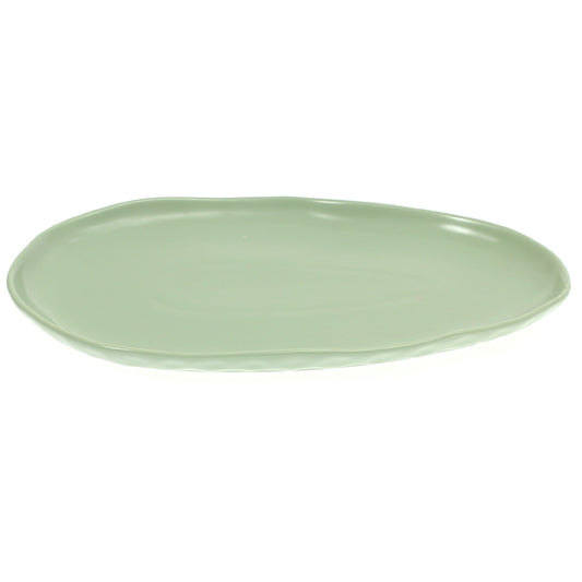 Oval Platter Light Green 12 X 7 X 1 Inch Yll-22