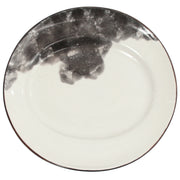 Modern Oval Ceramic Platter – White with Black Marbled Design, Stylish Serving Plate (8.5 x 9 Inch) - Habitt