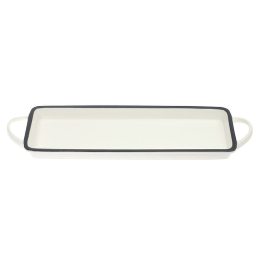 Rectangle Flat Serving Dish White 16.5 X 4.5 X 1.5 Inch Yll-04