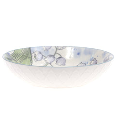Serving Flat Bowl Printed Purple 8.5 Inch Yll-93