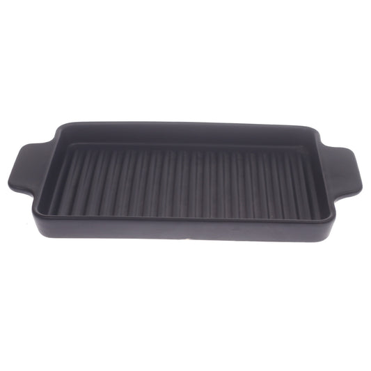 Serving Grill Dish Black 12 X 7 X 1 Inch Yll-16