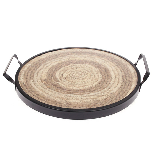 Round Tray Small Black 12 Inch CZG-06
