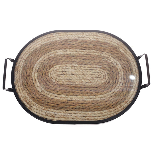 Oval Tray Large Black 11.5 X 16 Inch CZG-07