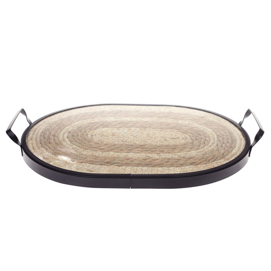 Oval Tray Large Black 11.5 X 16 Inch CZG-07