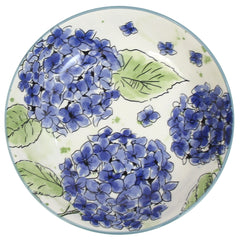 Serving Flat Bowl Printed Blue 8.5 Inch YLL-93 - Habitt