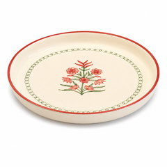 Elegant Motif Flora Serving Platter | Decorative Floral Design Serving Tray - Habitt