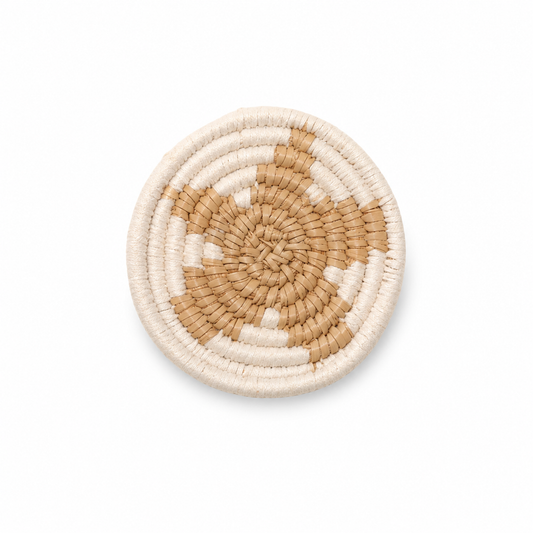 Natural Bloom Multicolour Wool Coaster – 3 Inch
