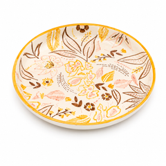 Pink Palm Handpainted Platter – 12" - Habitt