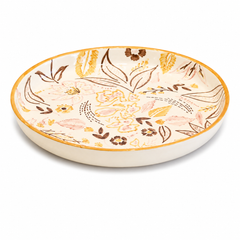 Pink Palm Handpainted Platter – 12" - Habitt