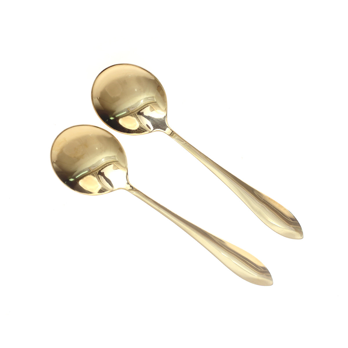 2Pcs Golden Curry Spoon Set – Pioneer Series | Elegant Serving Spoons