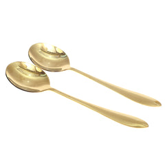 2Pcs Golden Curry Spoon Set – Pioneer Series | Elegant Serving Spoons