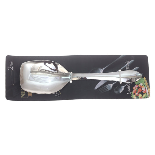 MS Signature Small Rice Spoons - 2pc Premium Stainless Steel Set - Perfect for Sushi, Desserts & Individual Portions