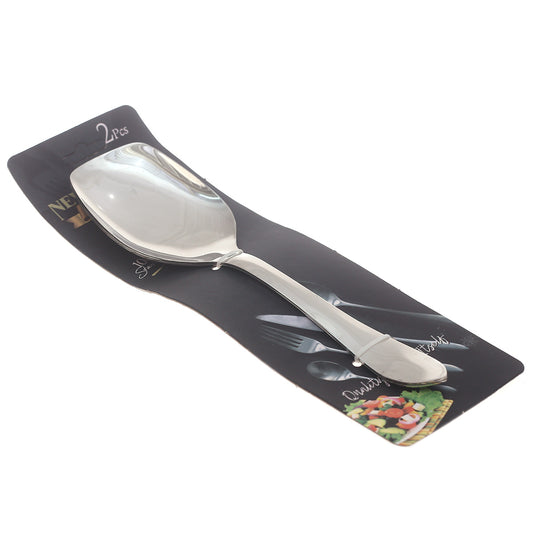 MS Signature Small Rice Spoons - 2pc Premium Stainless Steel Set - Perfect for Sushi, Desserts & Individual Portions