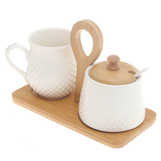Milk Pot & Sugar Pot Set – Elegant Ceramic Serveware (7592)