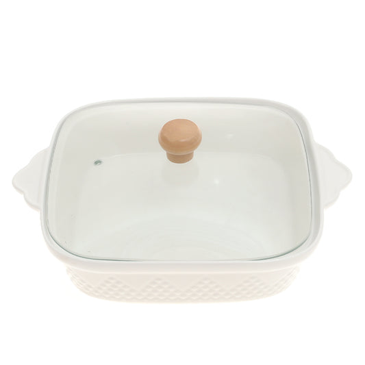 Serving Dish with Glass Lid – Medium Size (725-M)