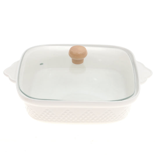 Serving Dish with Glass Lid – Medium Size (725-M)