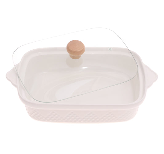 Serving Dish with Glass Lid – Small Size (900-S)