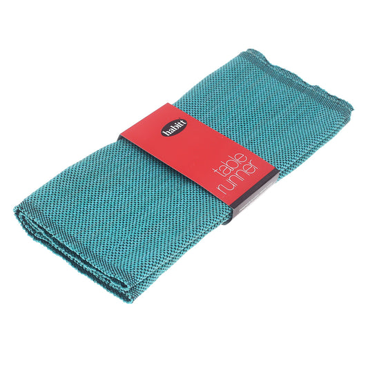 Aqua Texture Woven Table Runner
