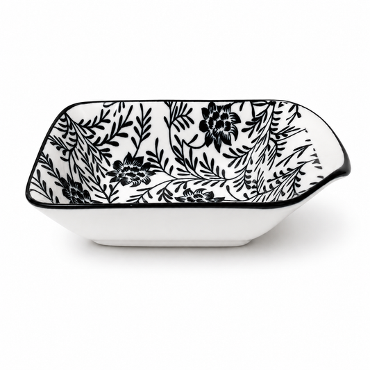 Porcelain Dish – Blue Leaves
