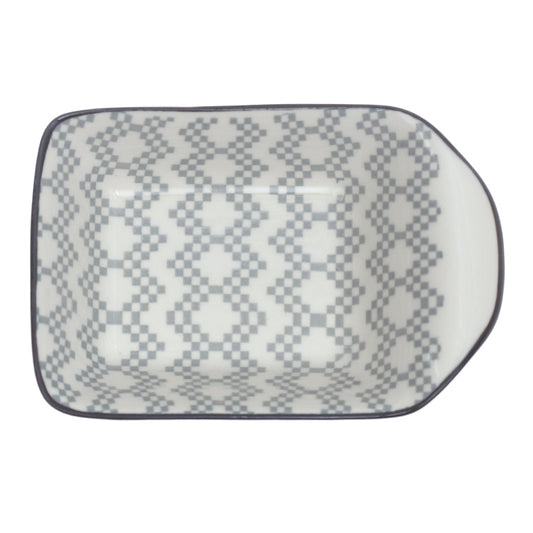 Porcelain Dish – Grey Waves