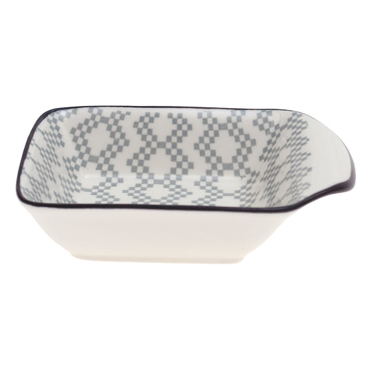 Porcelain Dish – Grey Waves