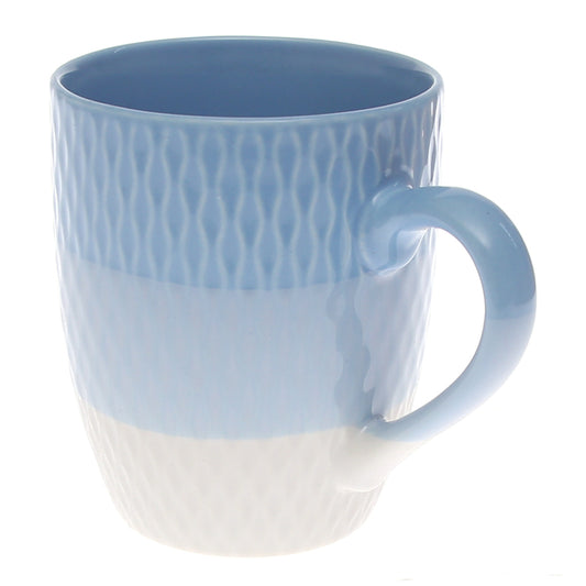 Ceramic Coffee Mug – Textured Blue