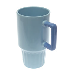 Ceramic Coffee Mug – Tall Blue Design (H2177)