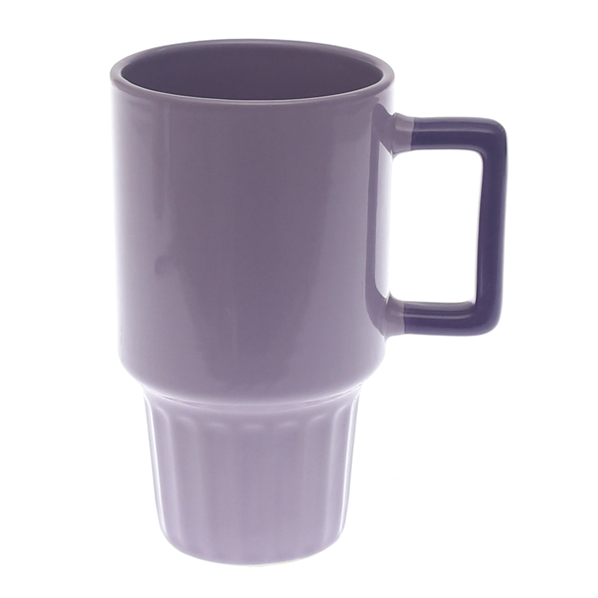 Ceramic Coffee Mug – Tall Purple Design (H2177)