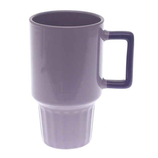Ceramic Coffee Mug – Tall Purple Design (H2177)