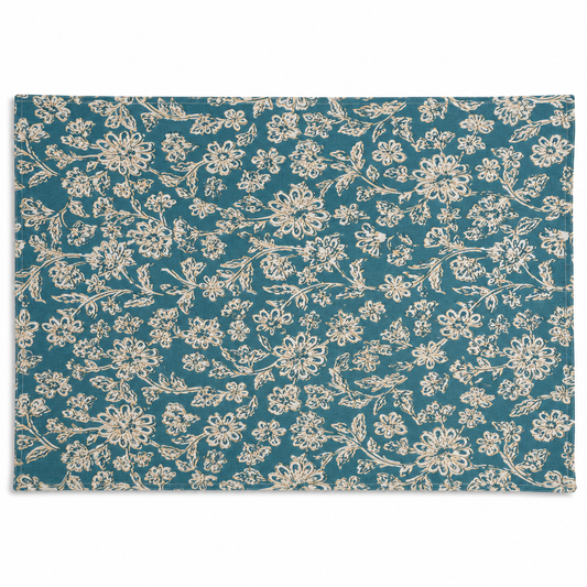 Methyl Blue Floral Placemat – 13 x 19 Inch