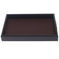 Luxury Small Leather Tray – Textured Brown Finish | Elegant Serving & Organizer Tray (Model 5-9)
