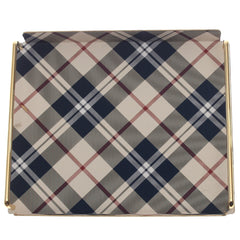 Luxury Small Leather Tray – Checkered Pattern with Gold Frame | Elegant Serving & Organizer Tray (Model 6-1)