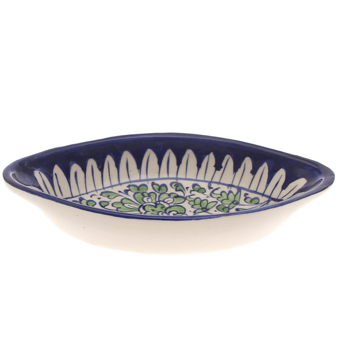 Blue Pottery Oval Platter – Handcrafted Ceramic Serving Dish (5F5 Design)