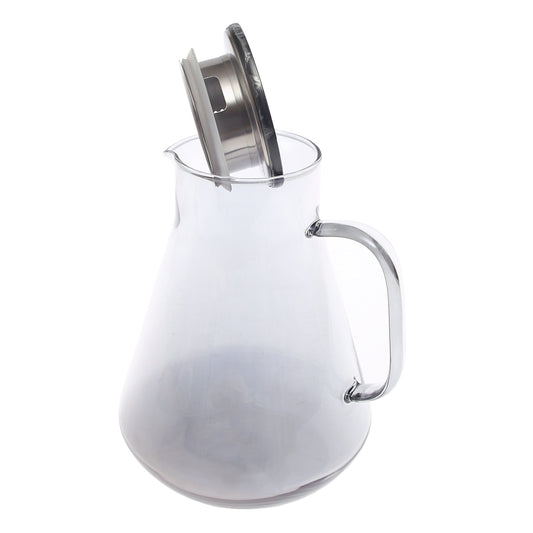 Smoke Glass Jug with Stainless Steel Lid – GPH78HS