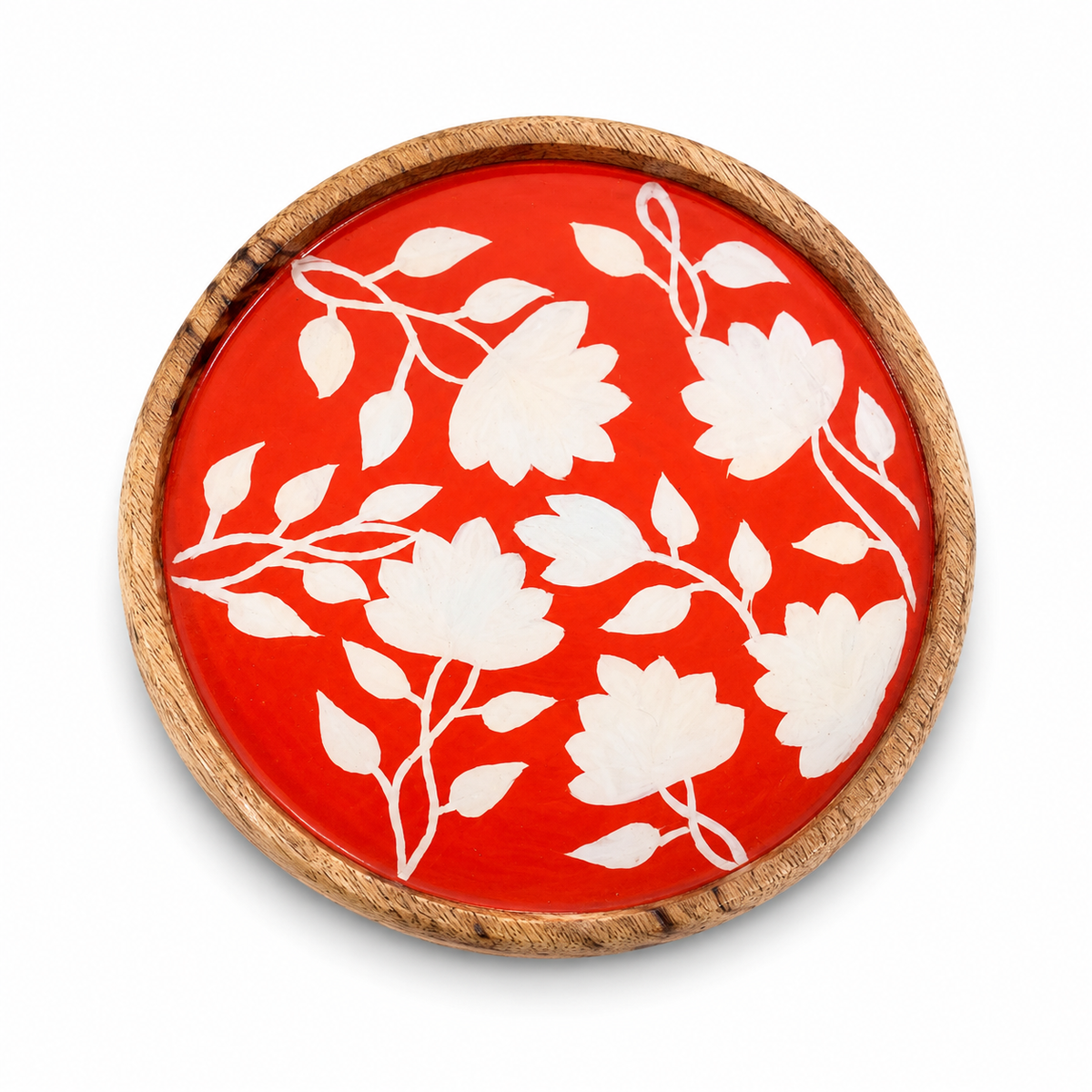 Violet Grace Red Single Coaster – Elegant Decorative Table Coaster