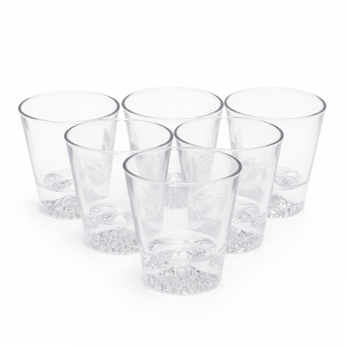 Clear Glass Tumbler Set – 6 Pieces Elegant Drinking Glasses - Habitt