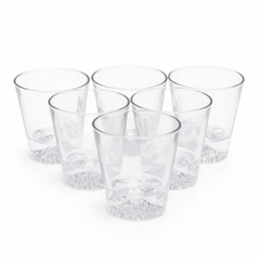 Clear Glass Tumbler Set – 6 Pieces Elegant Drinking Glasses - Habitt