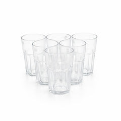 Clear Glass Tumbler Set – 6 Pieces Classic Everyday Drinking Glasses - Habitt
