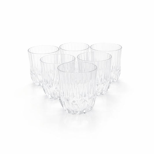 6-Piece Clear Tumbler Set – Durable Everyday Drinking Glasses for Water, Juice & Cocktails