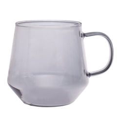 Grey Glass Mug – Modern Tapered Design (Single Piece) - Habitt