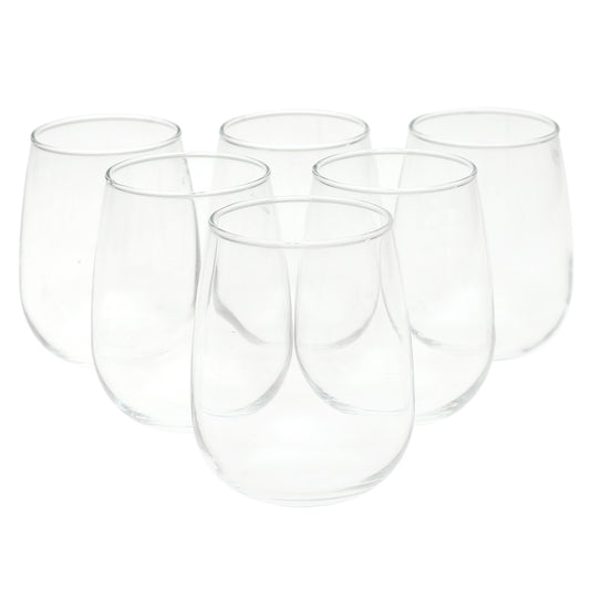 Diamond Tumbler Glass – 490 ml Clear Drinking Glass Set of 6