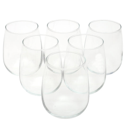 Diamond Tumbler Glass – 490 ml Clear Drinking Glass Set of 6