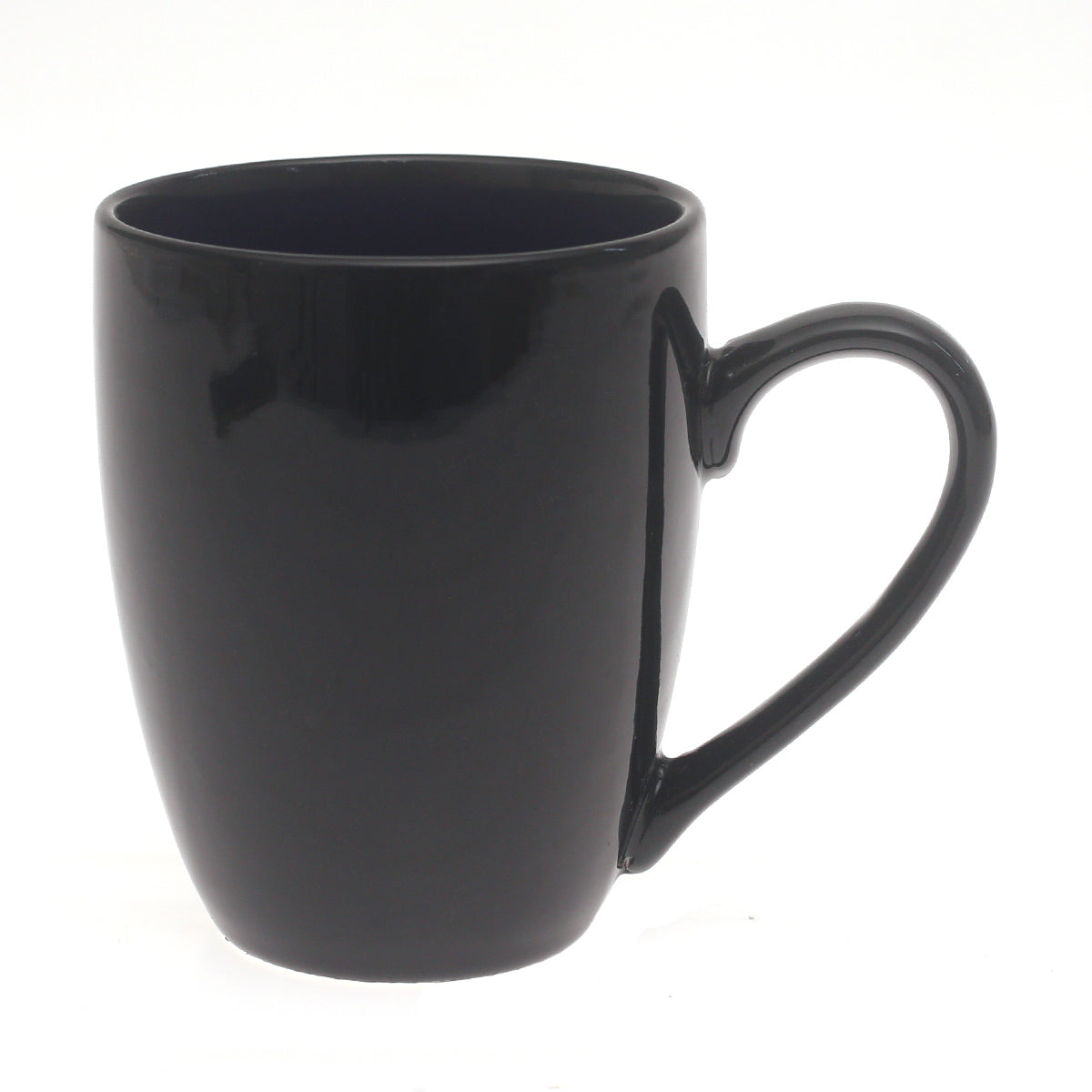 Round Mug Large Black – Ceramic Coffee & Tea Mug