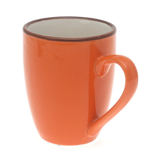 Round Mug Large Orange – Ceramic Coffee & Tea Mug