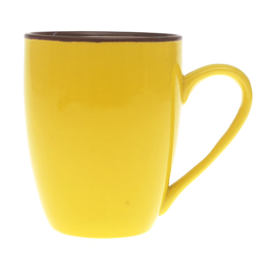 Round Mug Large Yellow – Ceramic Coffee & Tea Mug