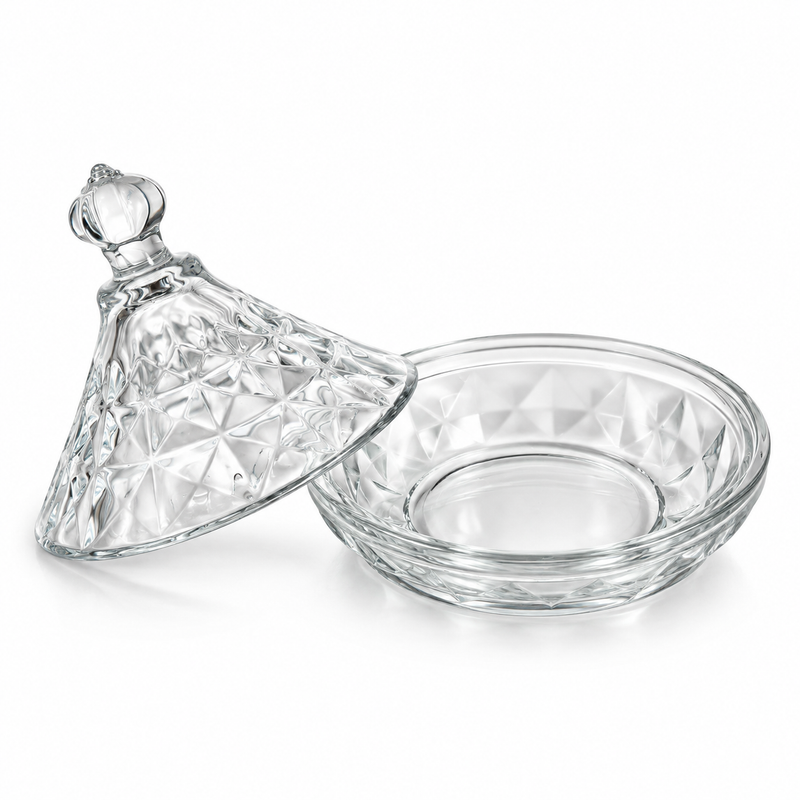 Glass Candy Dish with Lid