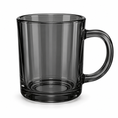 Silver Glass Cup Set 240ml – 6-Piece Clear Drinking Mugs with Handles
